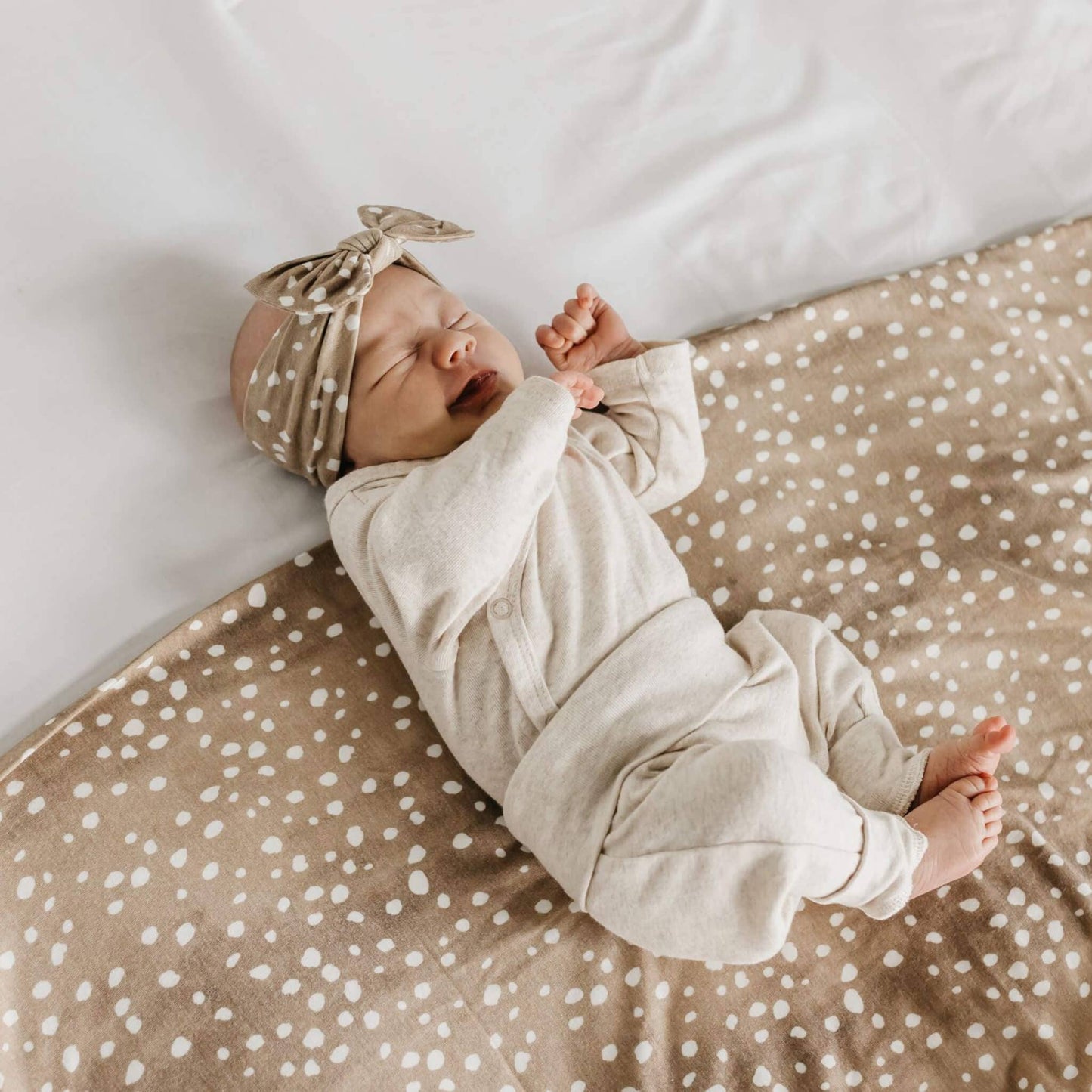 Knit Swaddle Blanket - Fawn