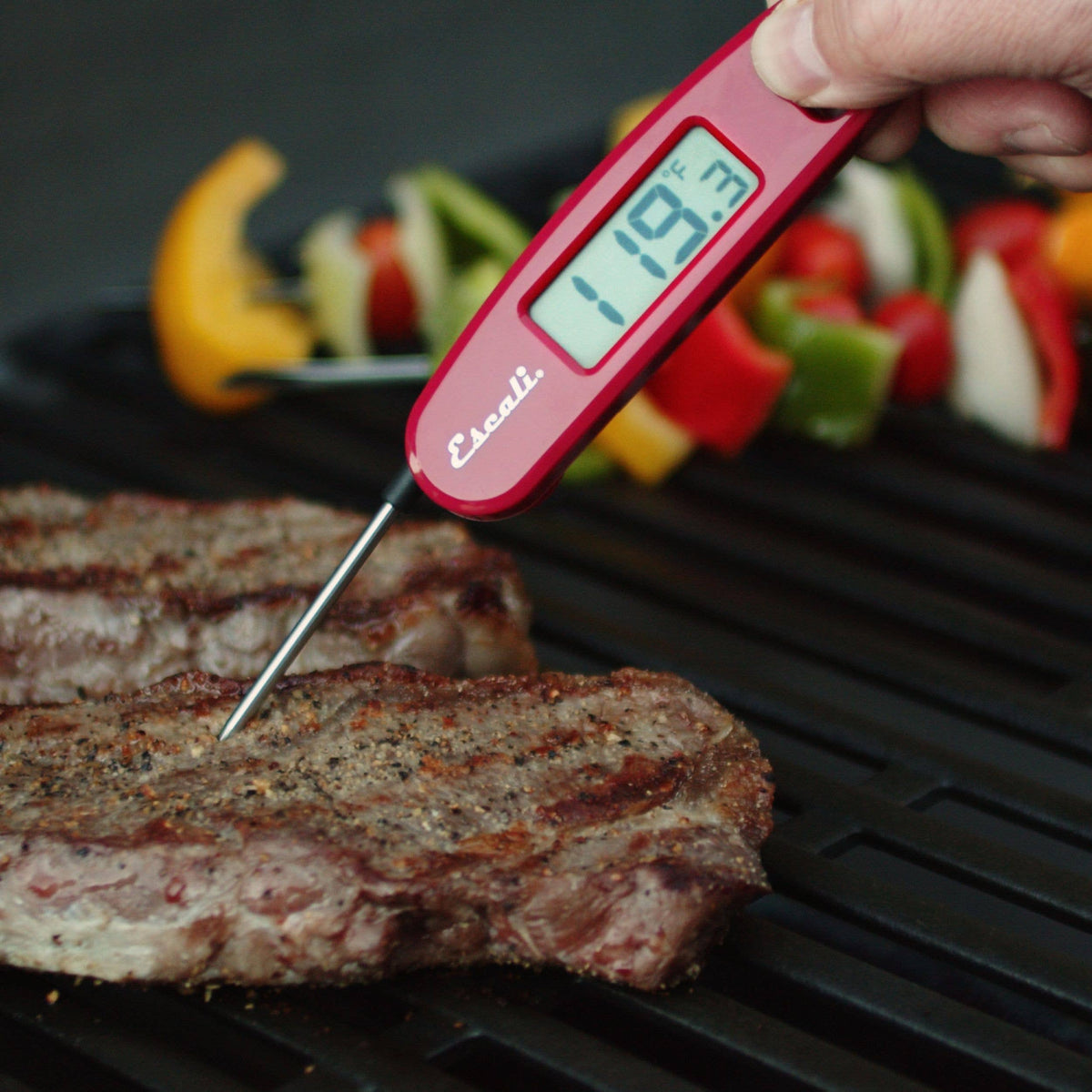 Escali Compact Folding Digital Thermometer: Blue