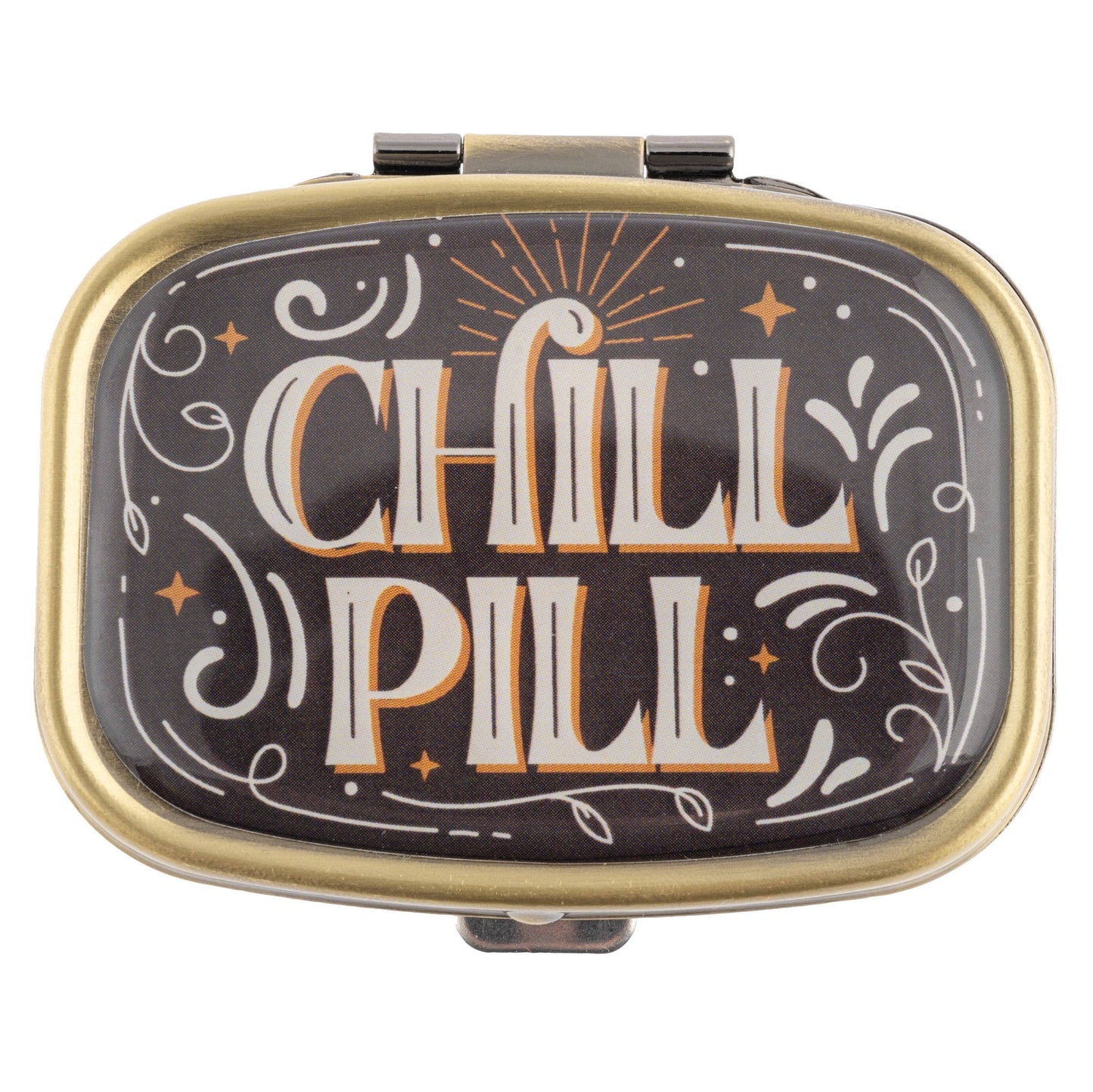 Small Metal Pill Case: Don't Panic
