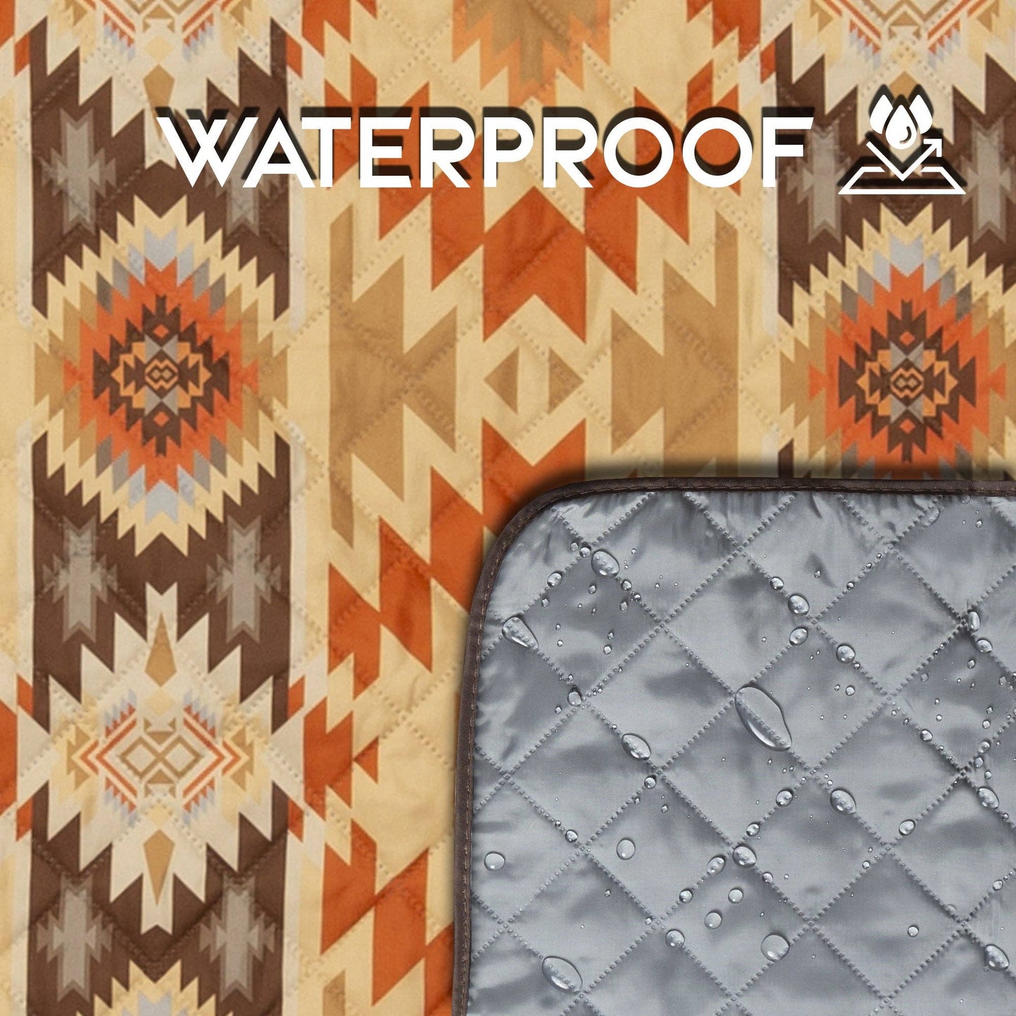 Aztec Printed Stripe Picnic Blanket