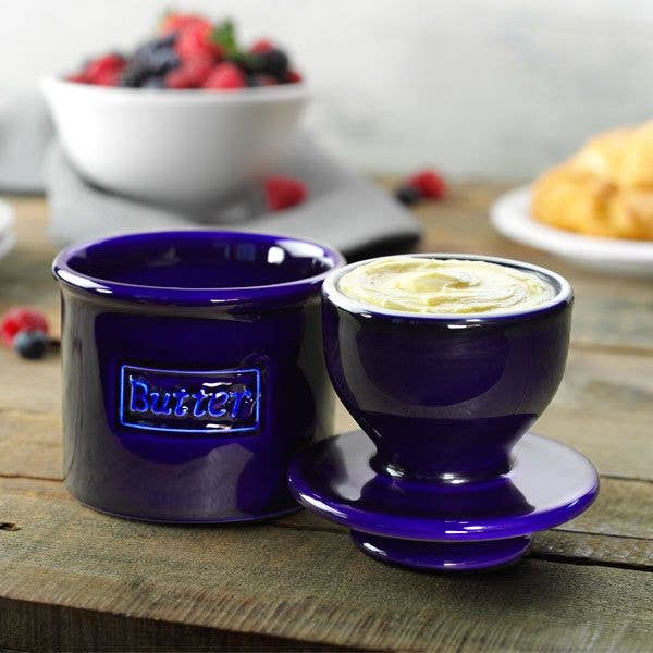 The Original Butter Bell® Crock - Cafe Cobalt Blue