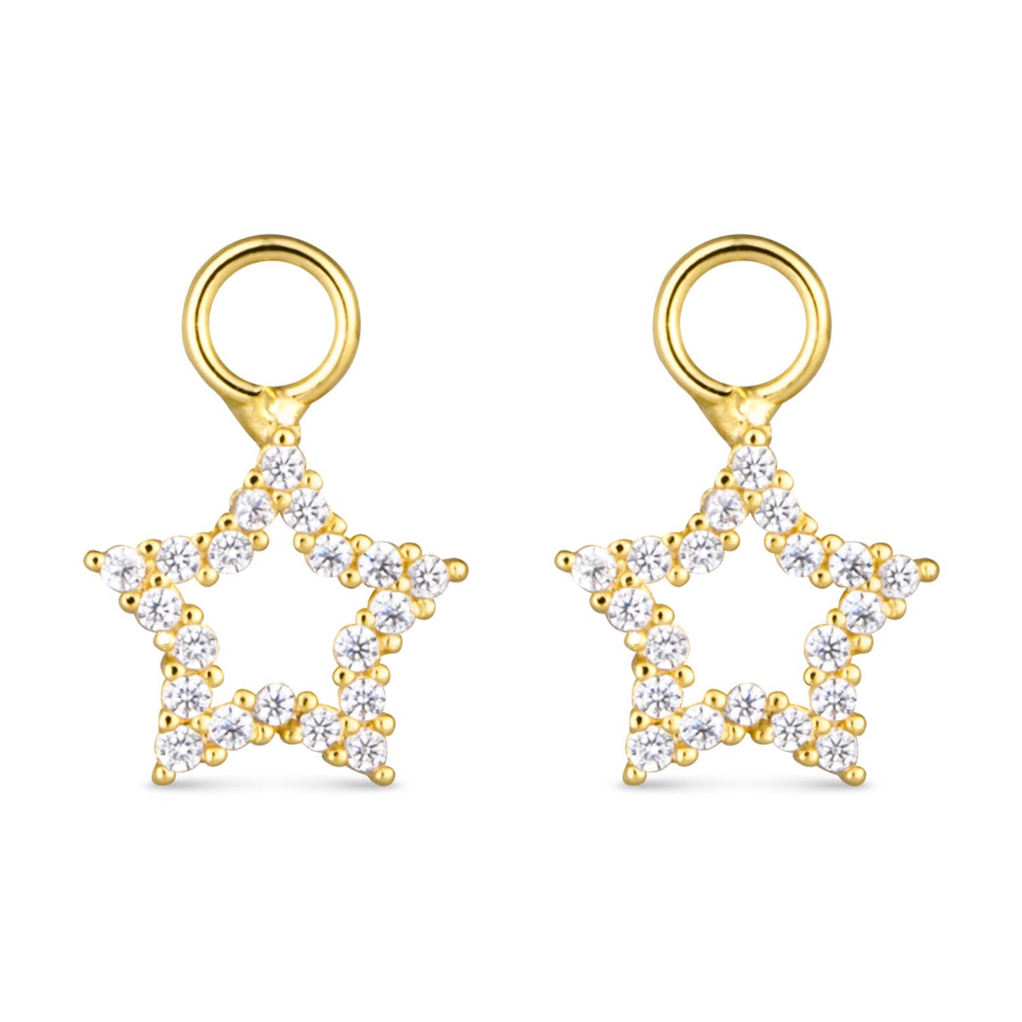 CZ Star Earring Charm - Gold - AMANDA BLU