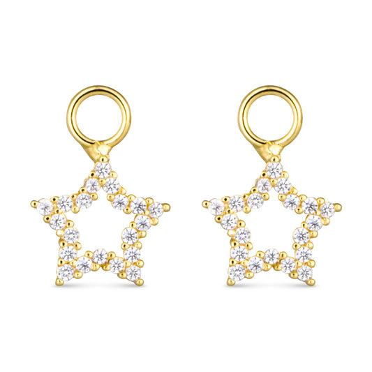 CZ Star Earring Charm - Gold - AMANDA BLU