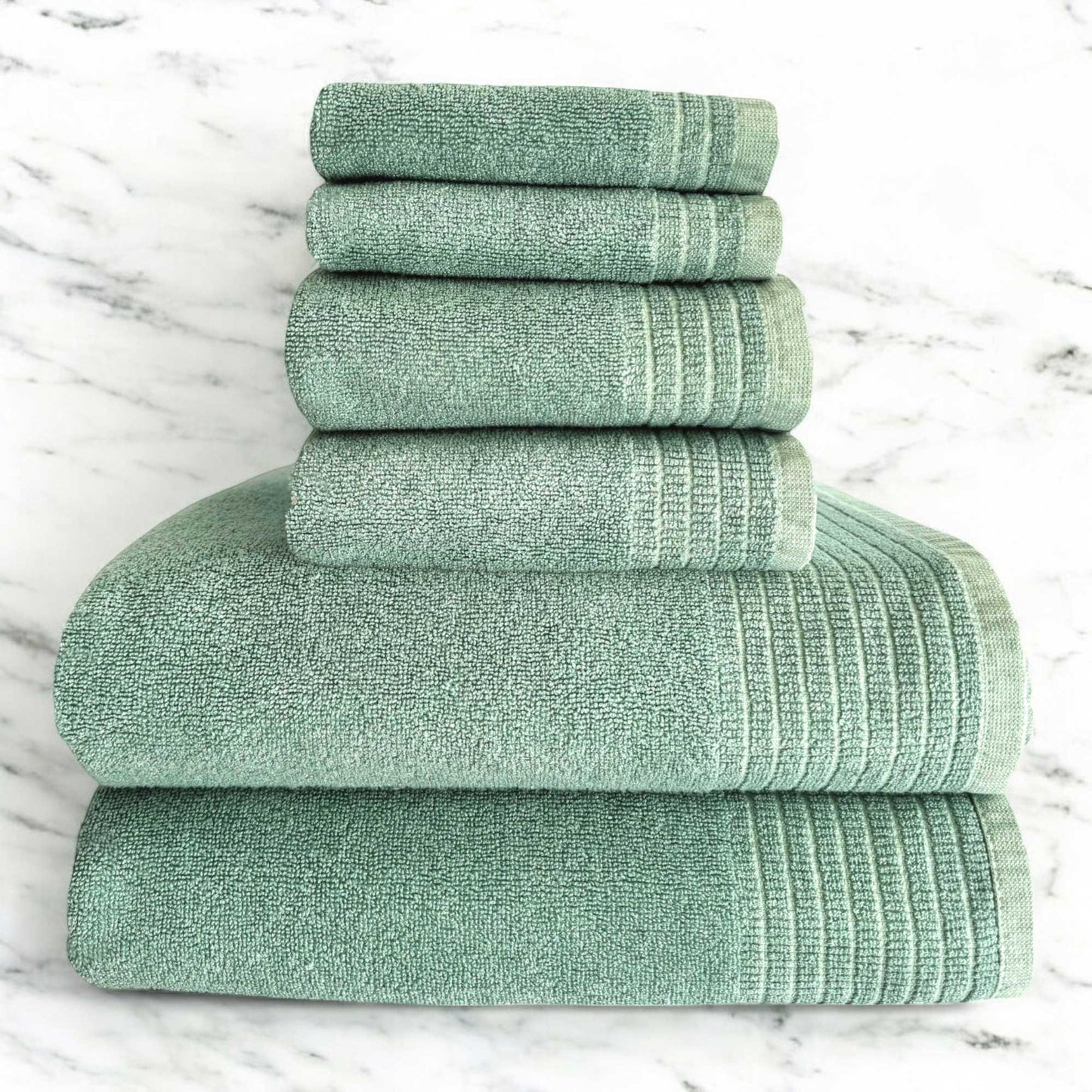 Bamboo Spa Towel Collection - 6pc Set: Cloud