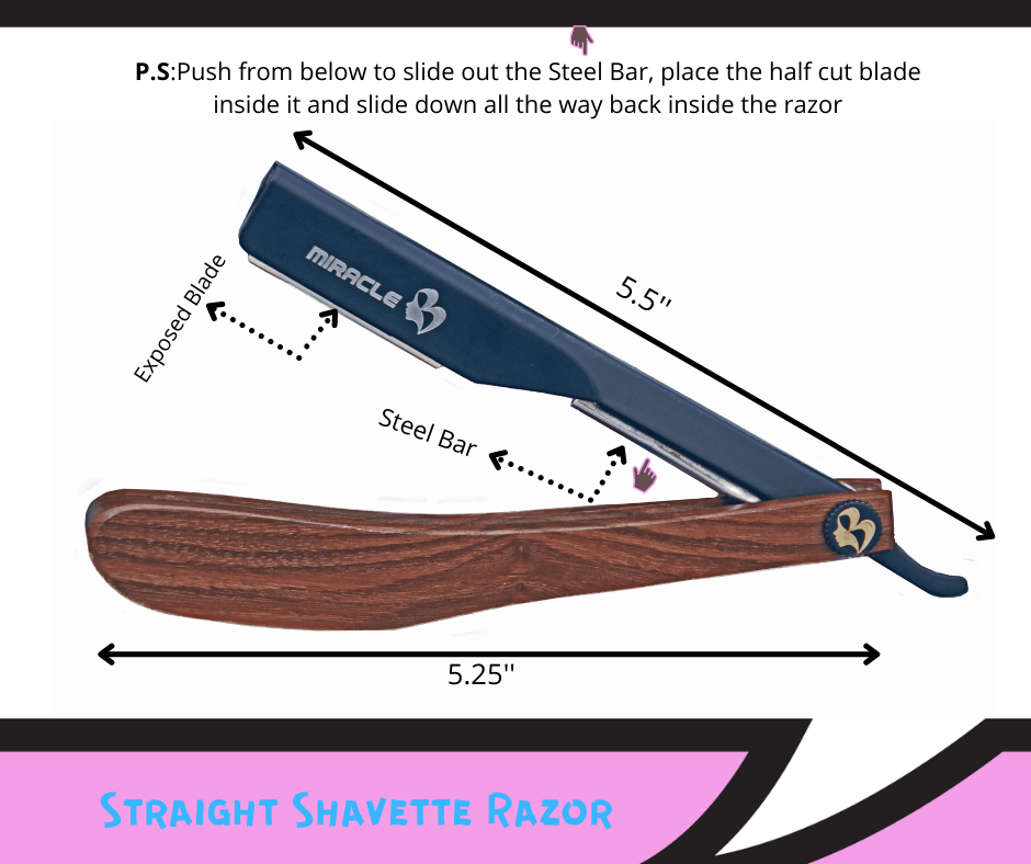 Straight Razor with Fine Wood Handle - Straight Edge Razor