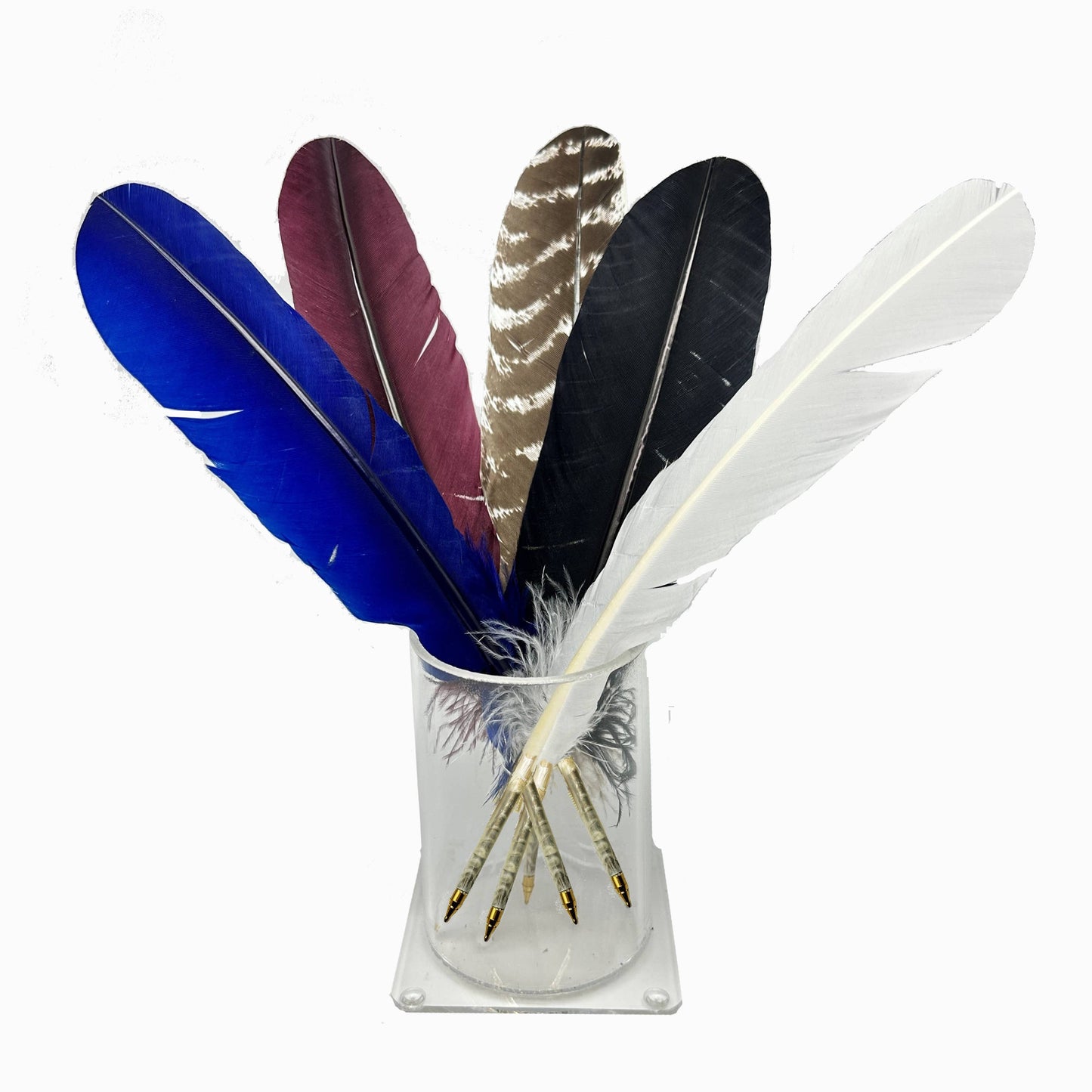 Genuine Turkey Quill Basic Ballpoint Pens: 16 pcs Basic Ballpoint Assortment / Bulk