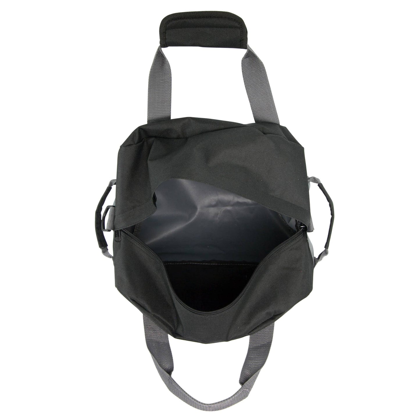 DALIX 14" Small Duffle Bag Two Toned Gym Travel Bag: Black