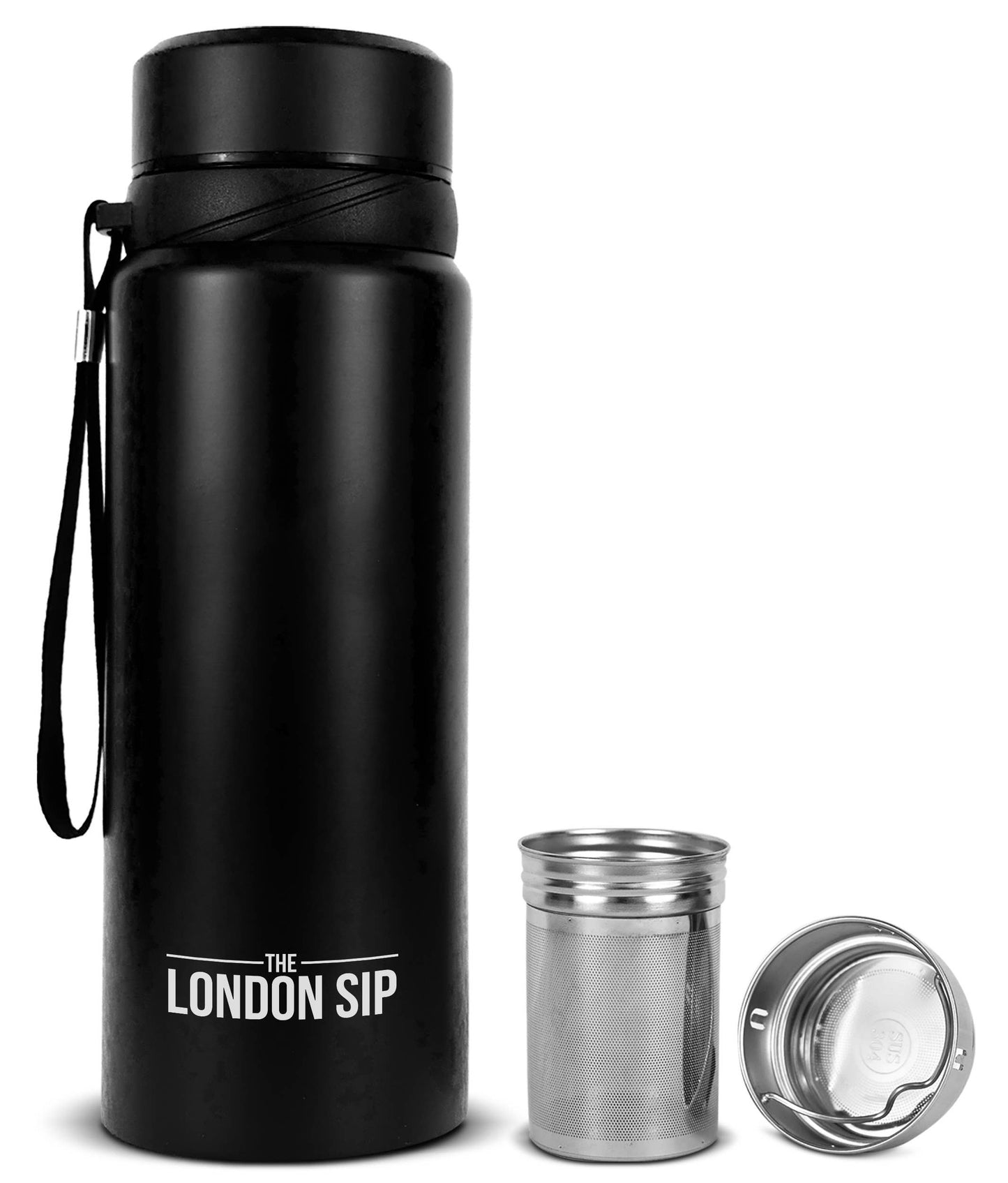 London Sip Tea Infuser Bottle 25oz: Safari Beige
