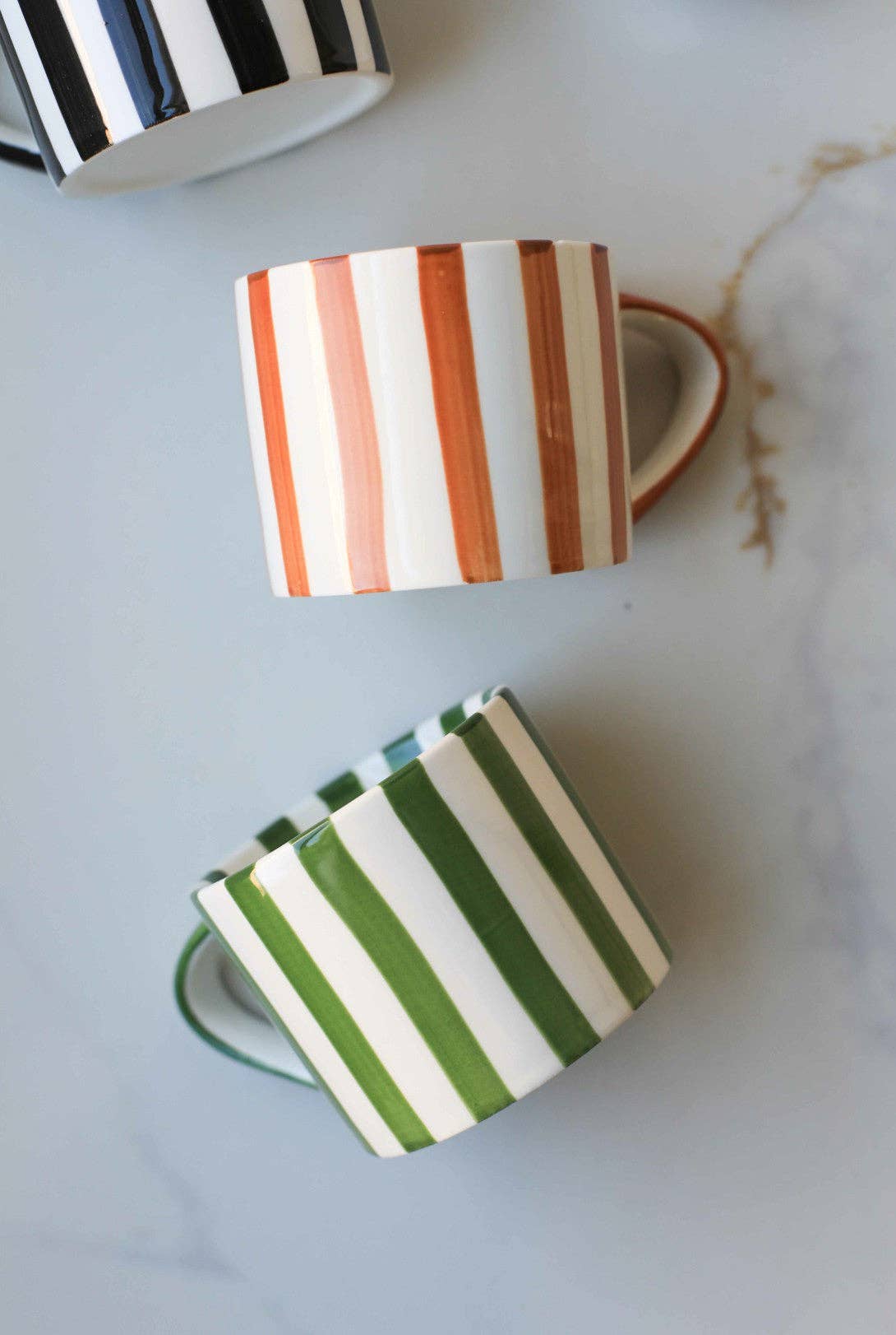 Simple Striped Mugs: Red