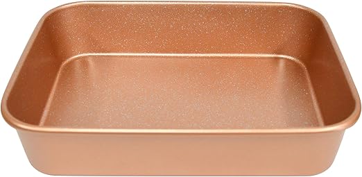 Ceramic Coated NonStick Lasagna/Roaster Pan 13 x 10 x 3-Inch (Rose Gold Granite)