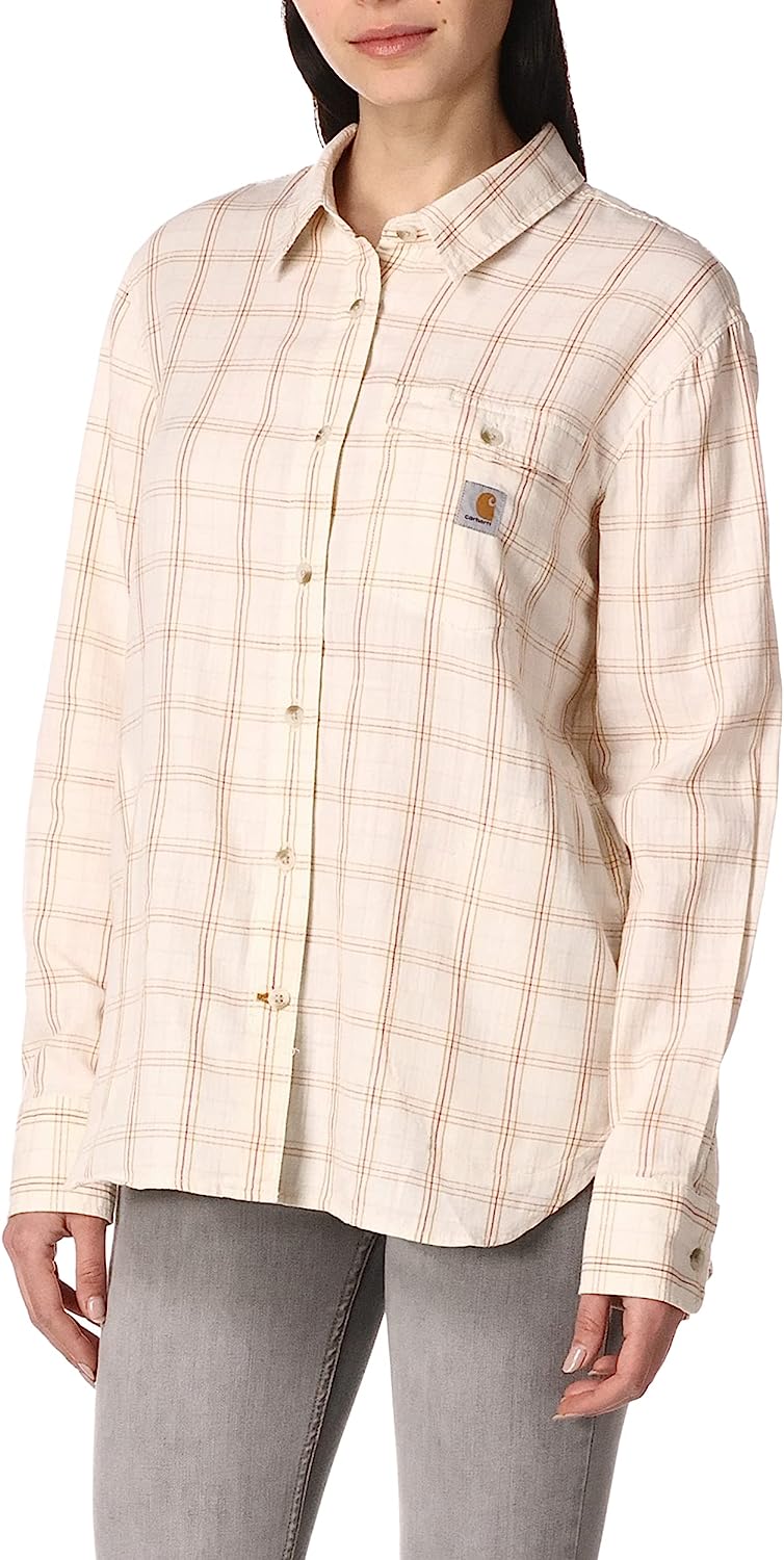 TW4758-W Carhartt Women's Loose Fit Lightweight Plaid Shirt
