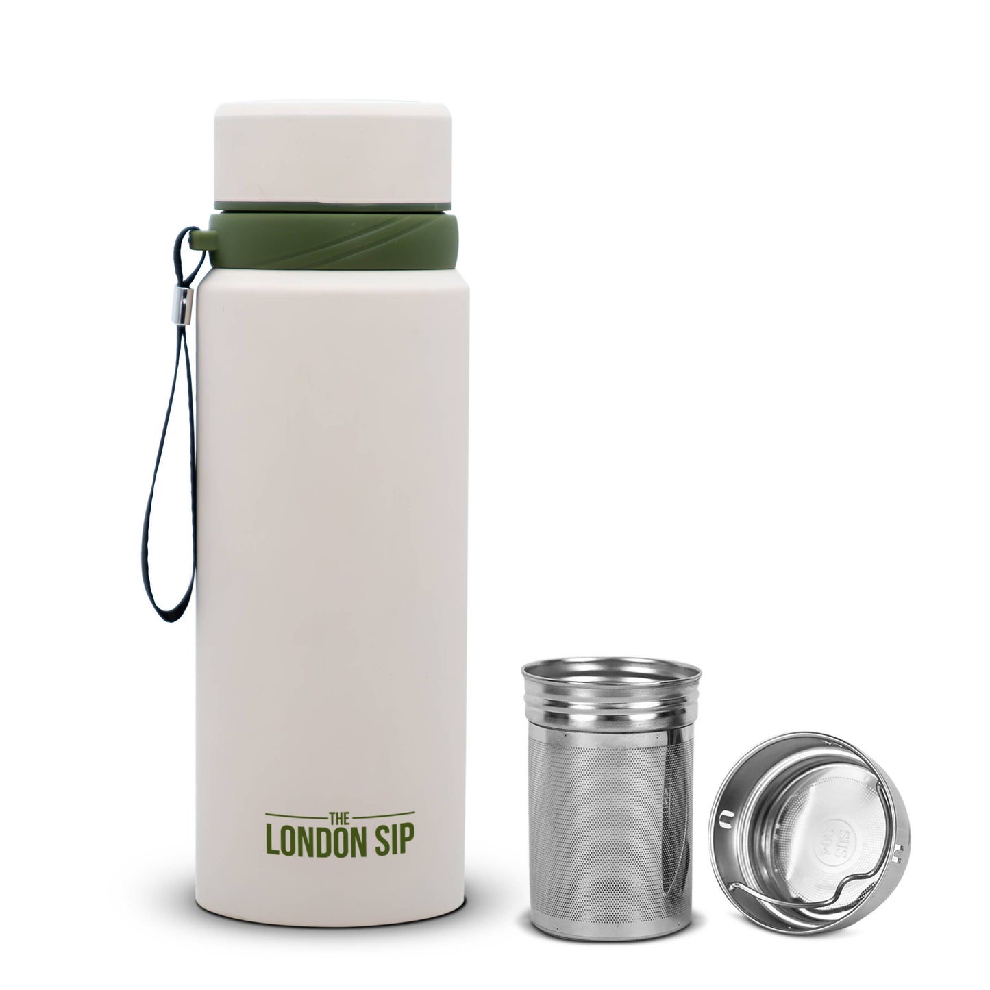 London Sip Tea Infuser Bottle 25oz: Safari Beige