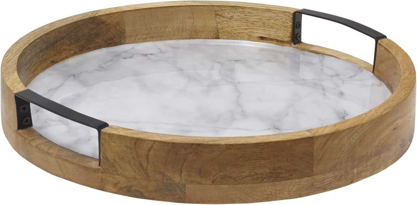Gourmet Basics Gray Marble Lazy Susan