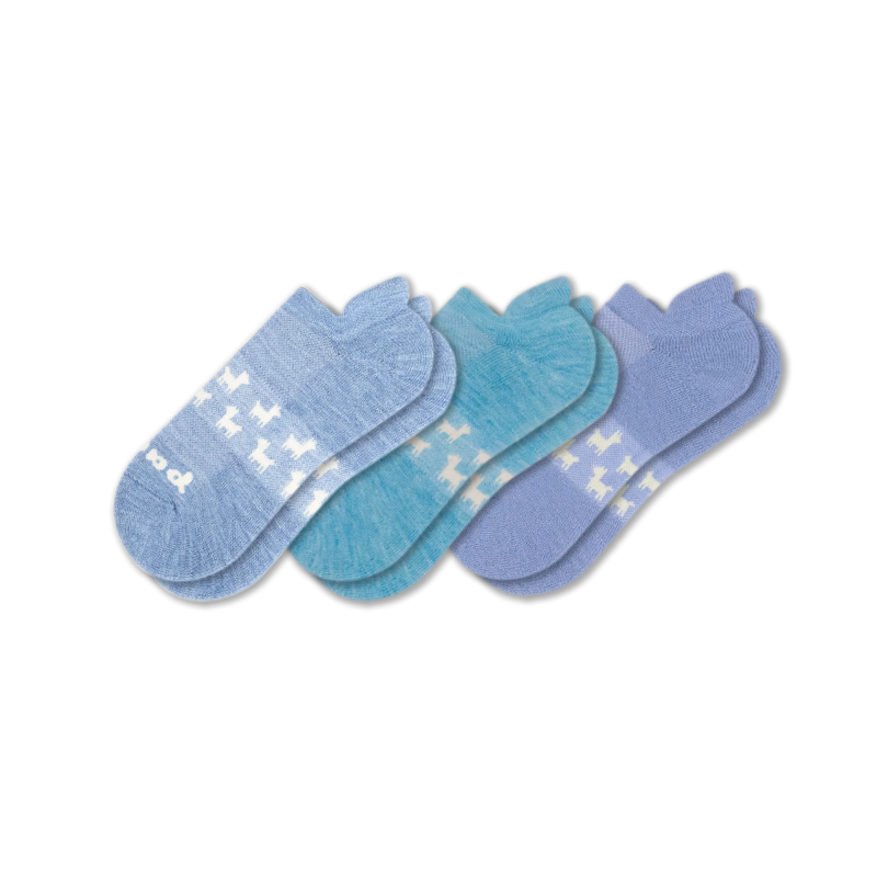 3 Pack - Women's Low Cut Pacas Socks: Light Lilac & Natural Alpaca & SOLID/Rose & ALPACA/Wood Rose / Small / Medium (US: 5 - 8)
