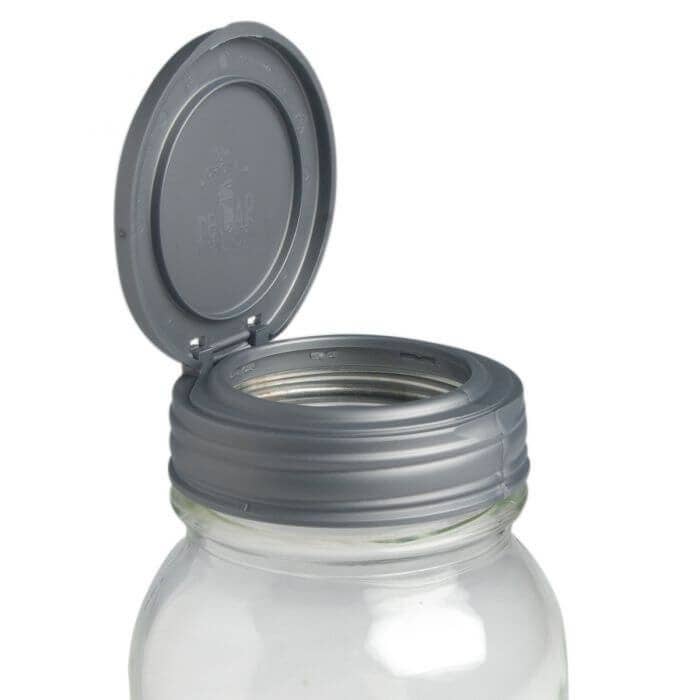 Mason Jar Flip Lid, by reCAP® - Case of 25, Unpackaged: Silver