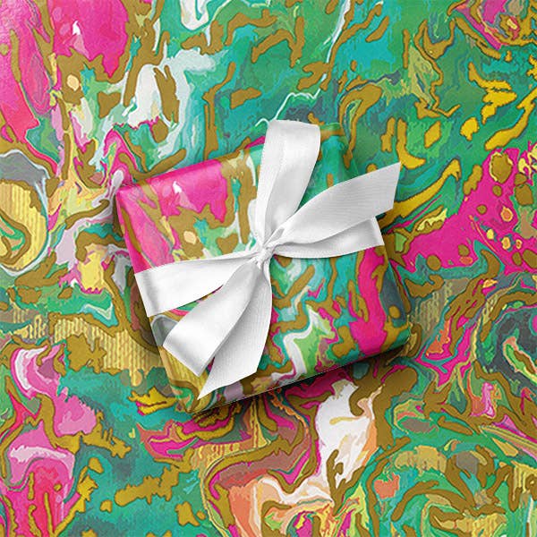 Classic Designs Gift Wrapping Paper: Mosaic Tile / 1 Pack / 24"x85'