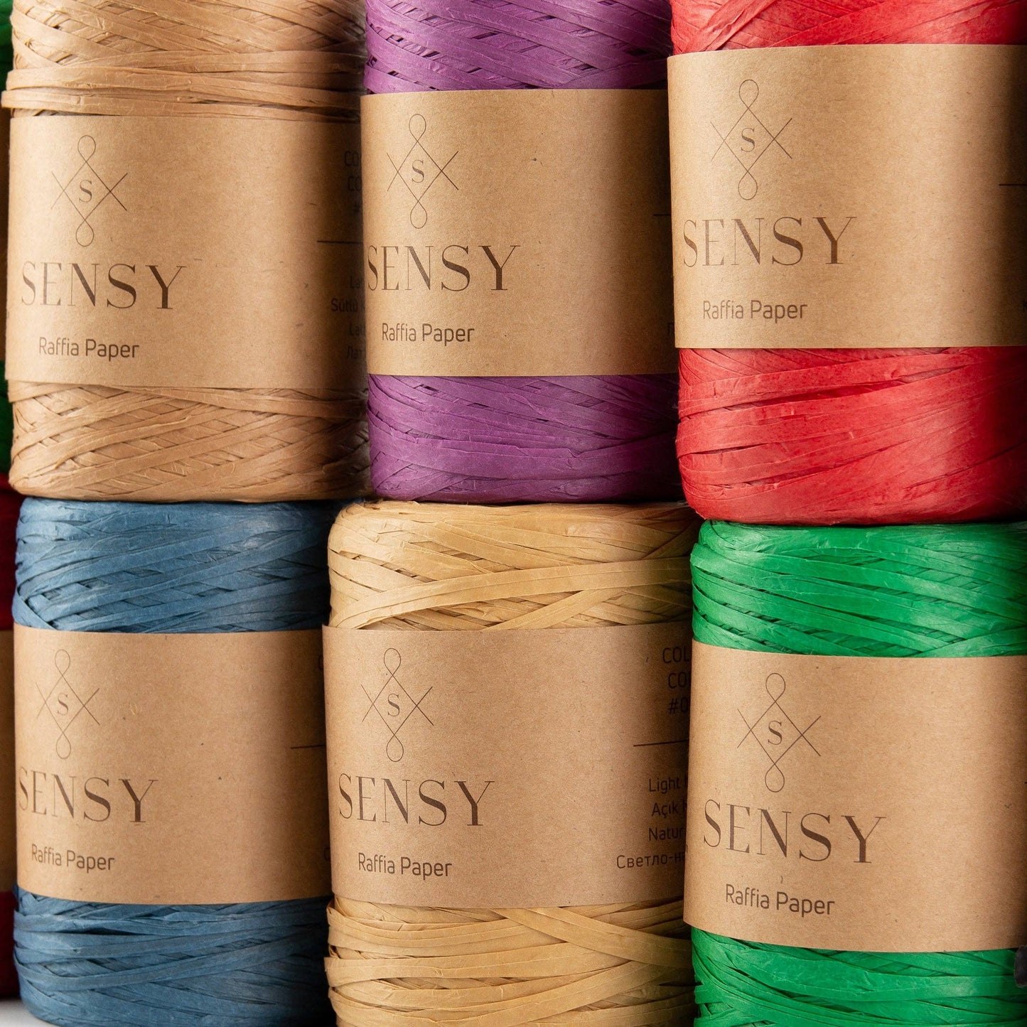 Sensy Premium 438 yards %100 Paper Raffia Paper: Natural