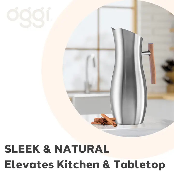 Oggi Stainless Steel Slimline Pitcher 68oz