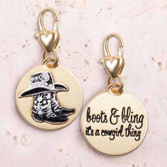 Crystal Cowgirl - Gold 2-Tone Medallion
