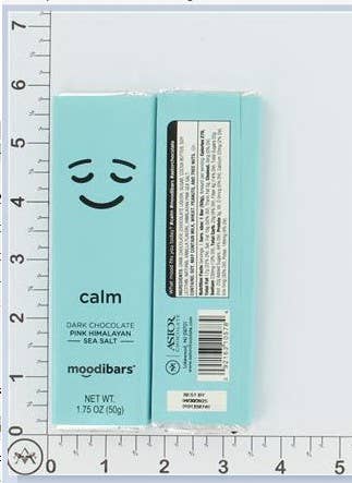 Moodibars® CALM Dark Chocolate Himalayan Sea Salt 1.5oz bar