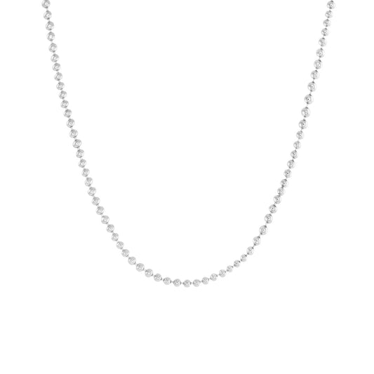 Add A Charm Beaded Chain Necklace - Silver - AMANDA BLU