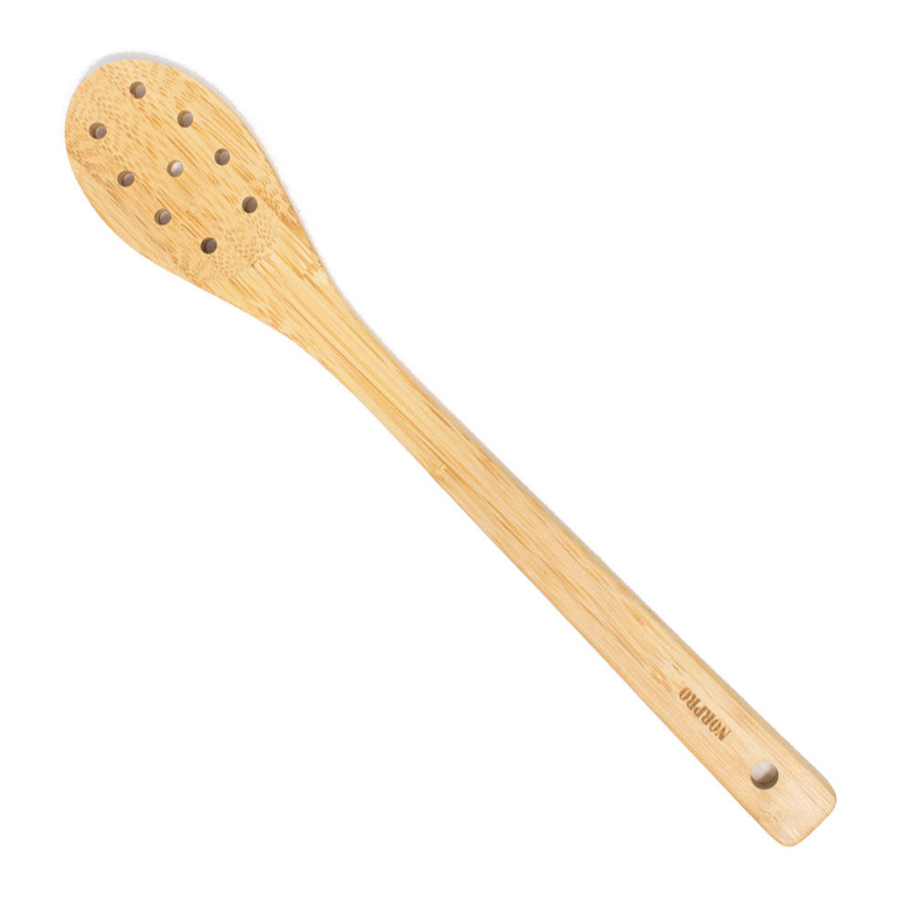 Bamboo Spoon with Holes - 12"