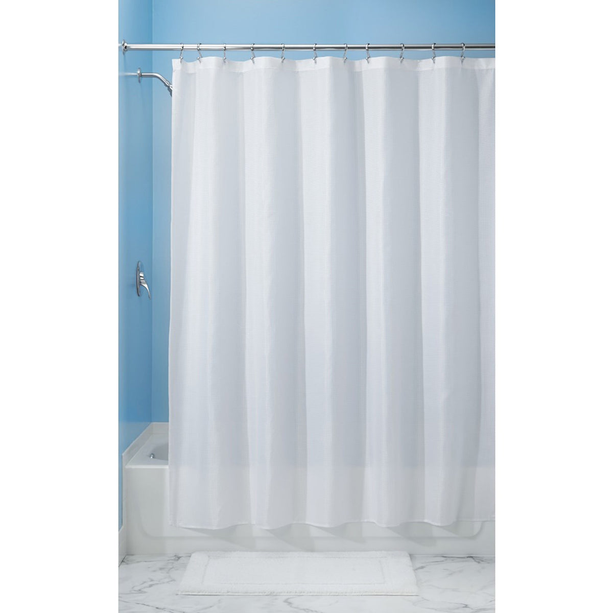 SHOWER CURTAIN 72X72 WHITE FABRIC