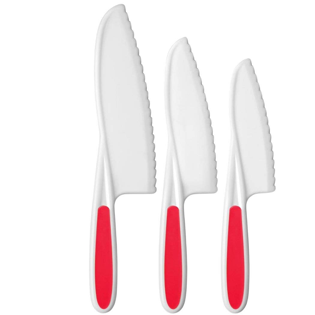 Safety Knife Set for Kids - 3 Piece: Red