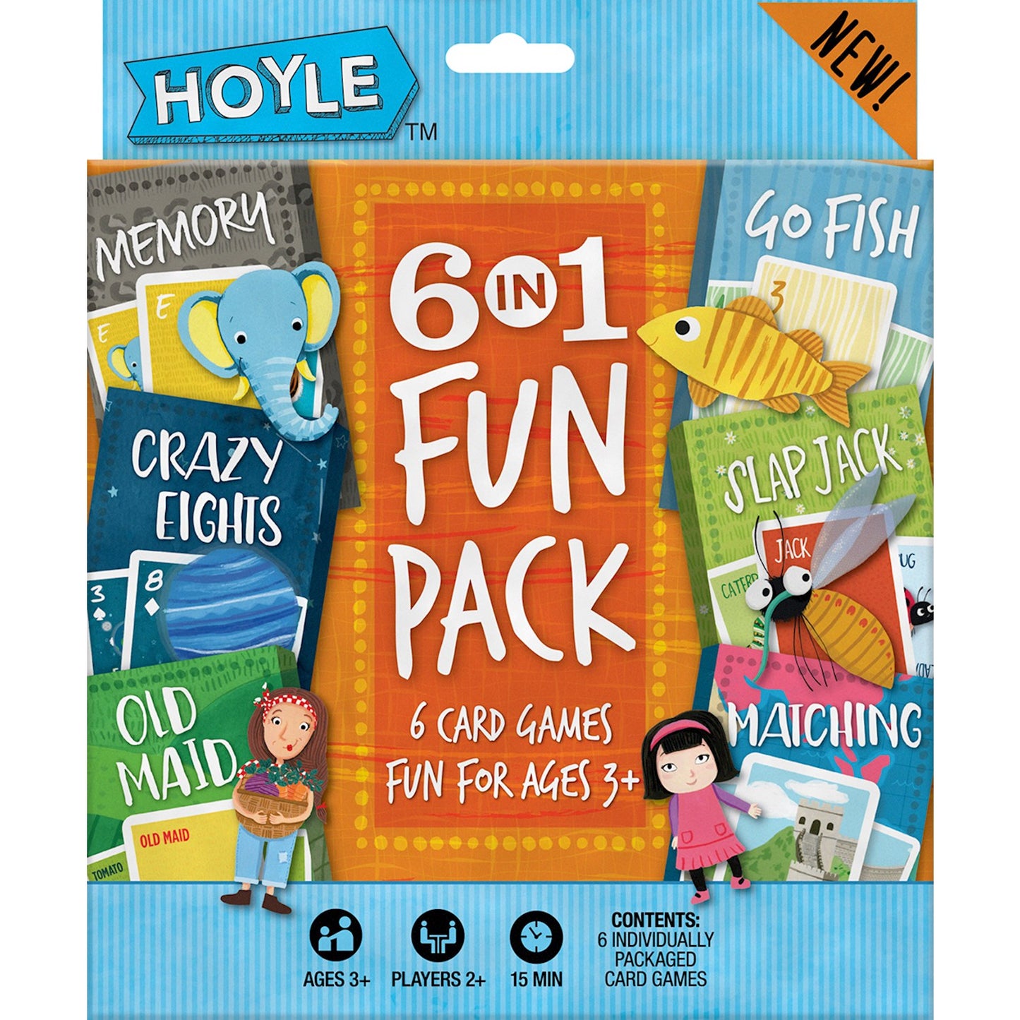 ACTIVITY CARDS HOYLE KIDS 6PK