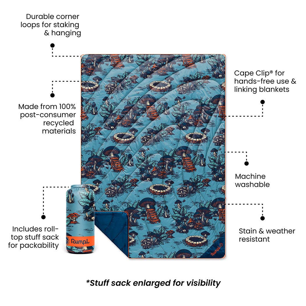 Original Puffy Blanket - Magic Mushrooms: 1-Person