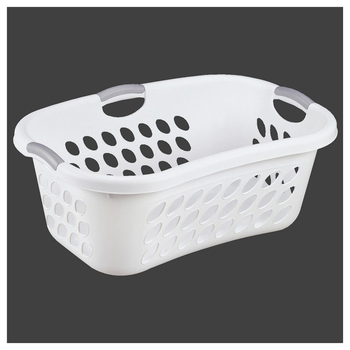 LAUNDRY BASKET 1.25 BUSHEL WHT