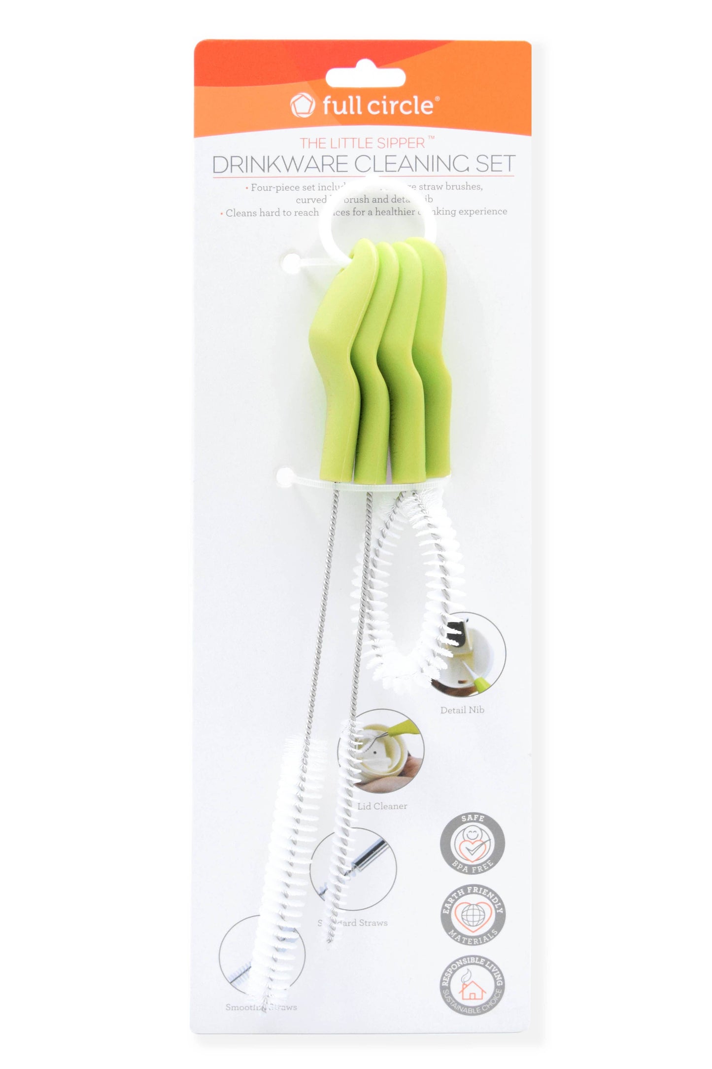 Little Sipper Drinkware Cleaning Set: Green