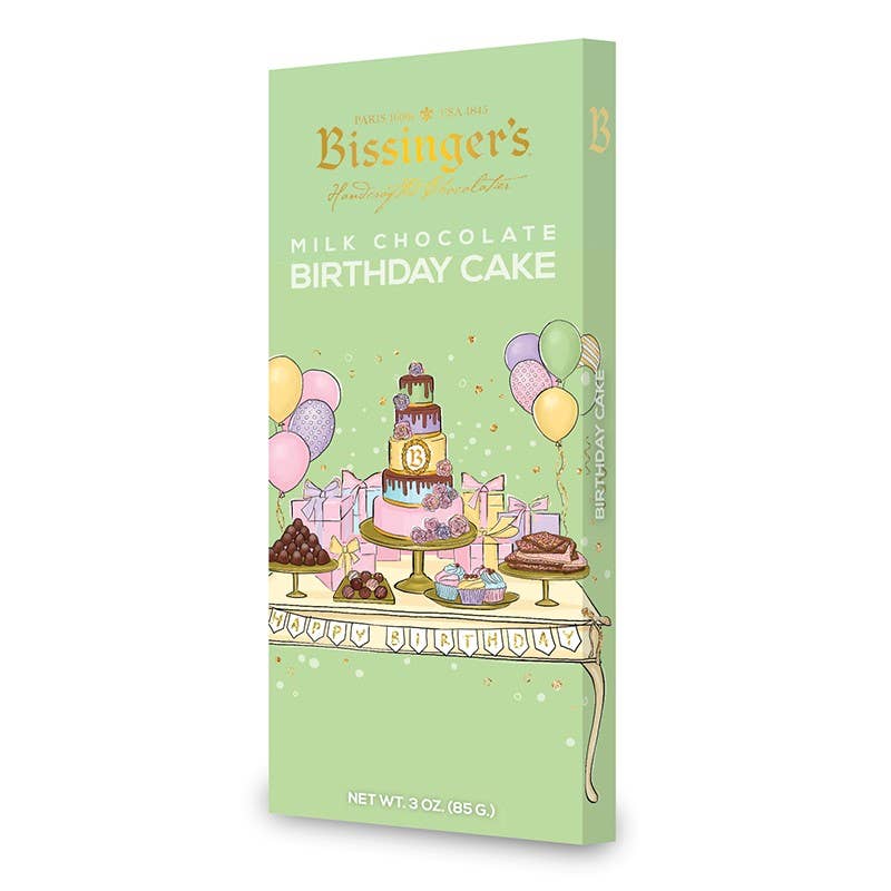 Bissinger's White and Milk Chocolate Birthday Cake Bar-3 OZ
