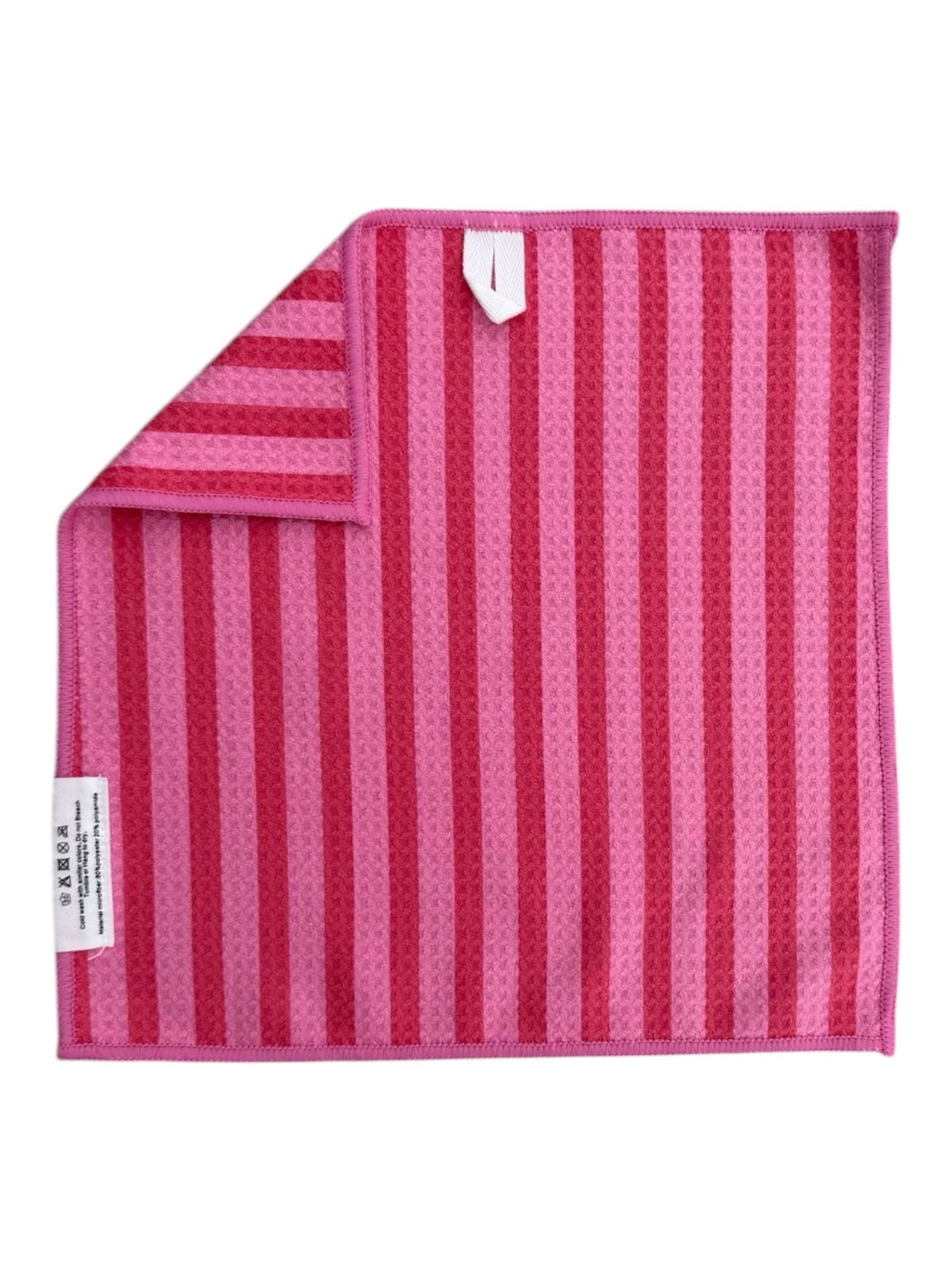 Pink Licorice: Double-Sided Washcloth: Pink / 12x12 in