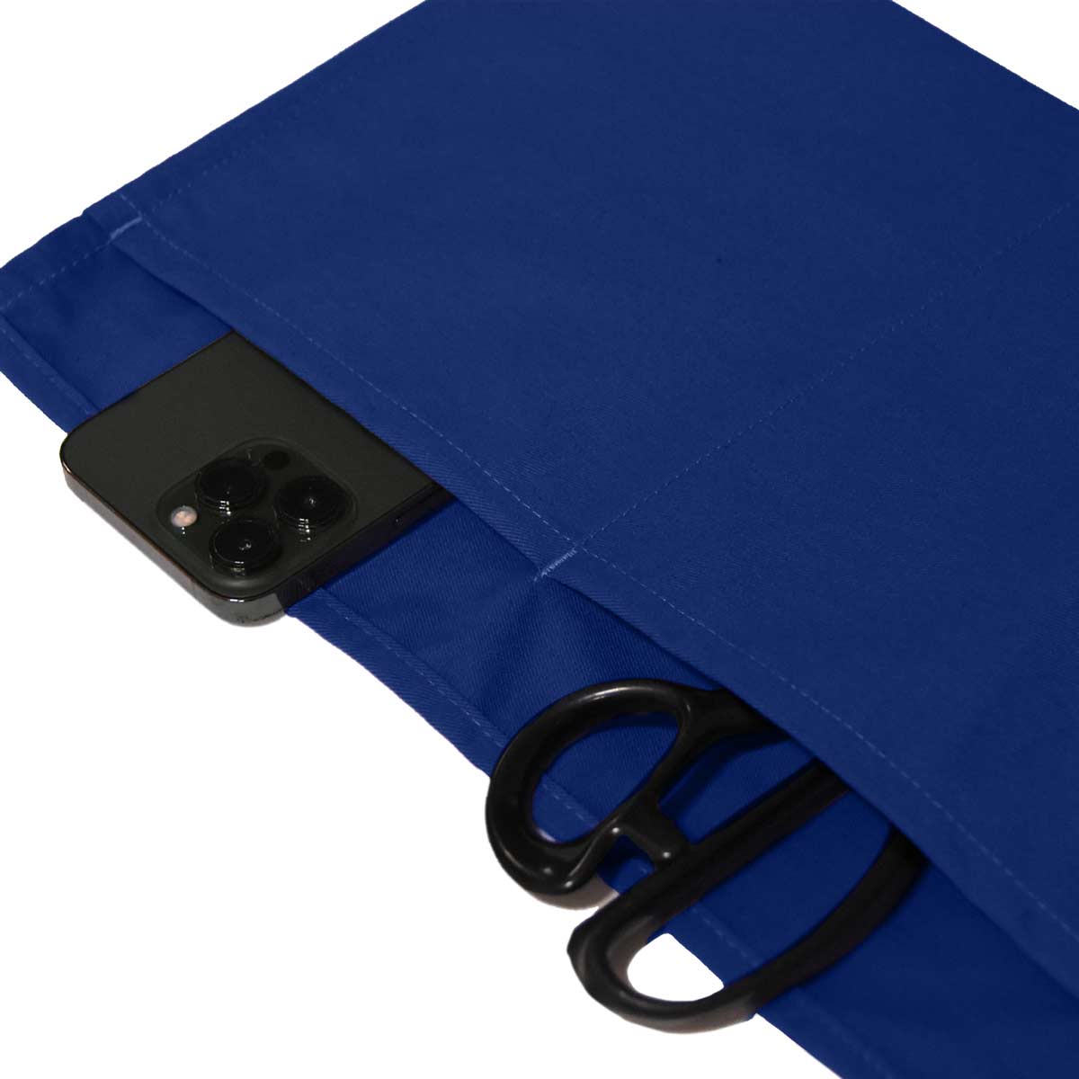 DALIX Waist Aprons Kitchen Bib Poly Cotton 3 Pockets: Black