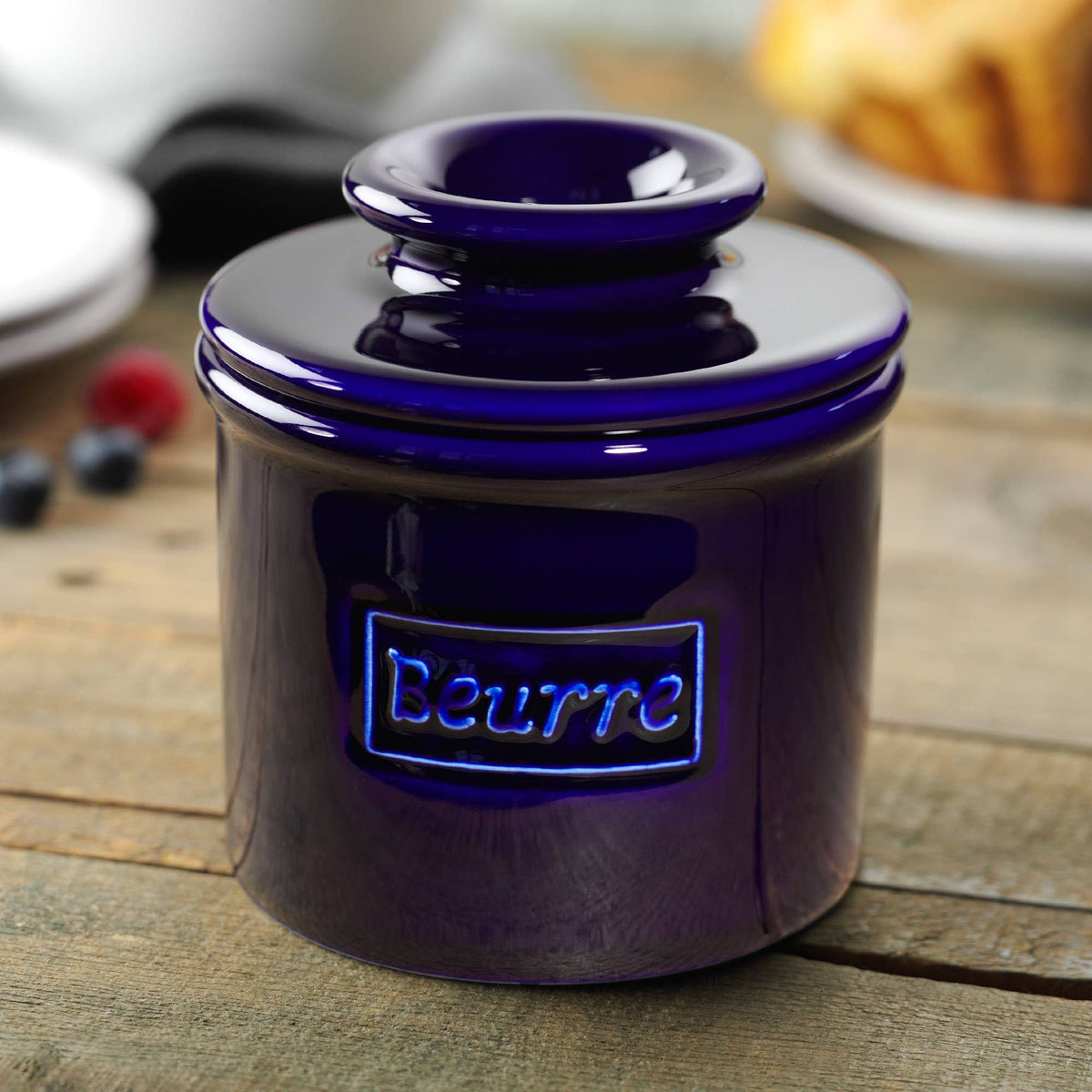 The Original Butter Bell® Crock - Cafe Cobalt Blue
