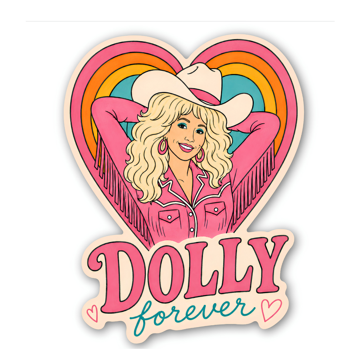 Dolly Forever Sticker, Limited Run Dolly Parton Memorial