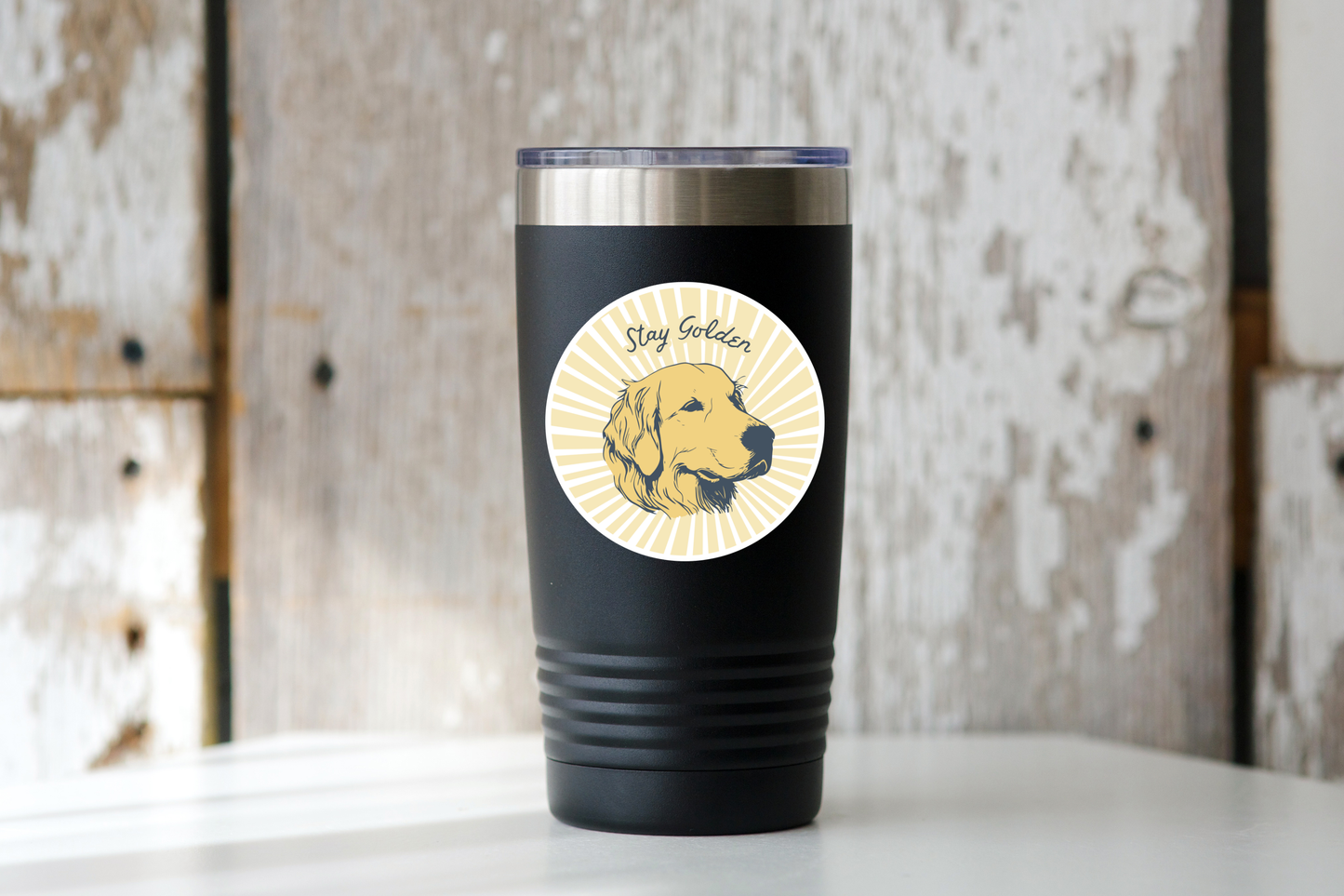 Stay Golden Sticker - dog mom, retriever, pet store, puppy