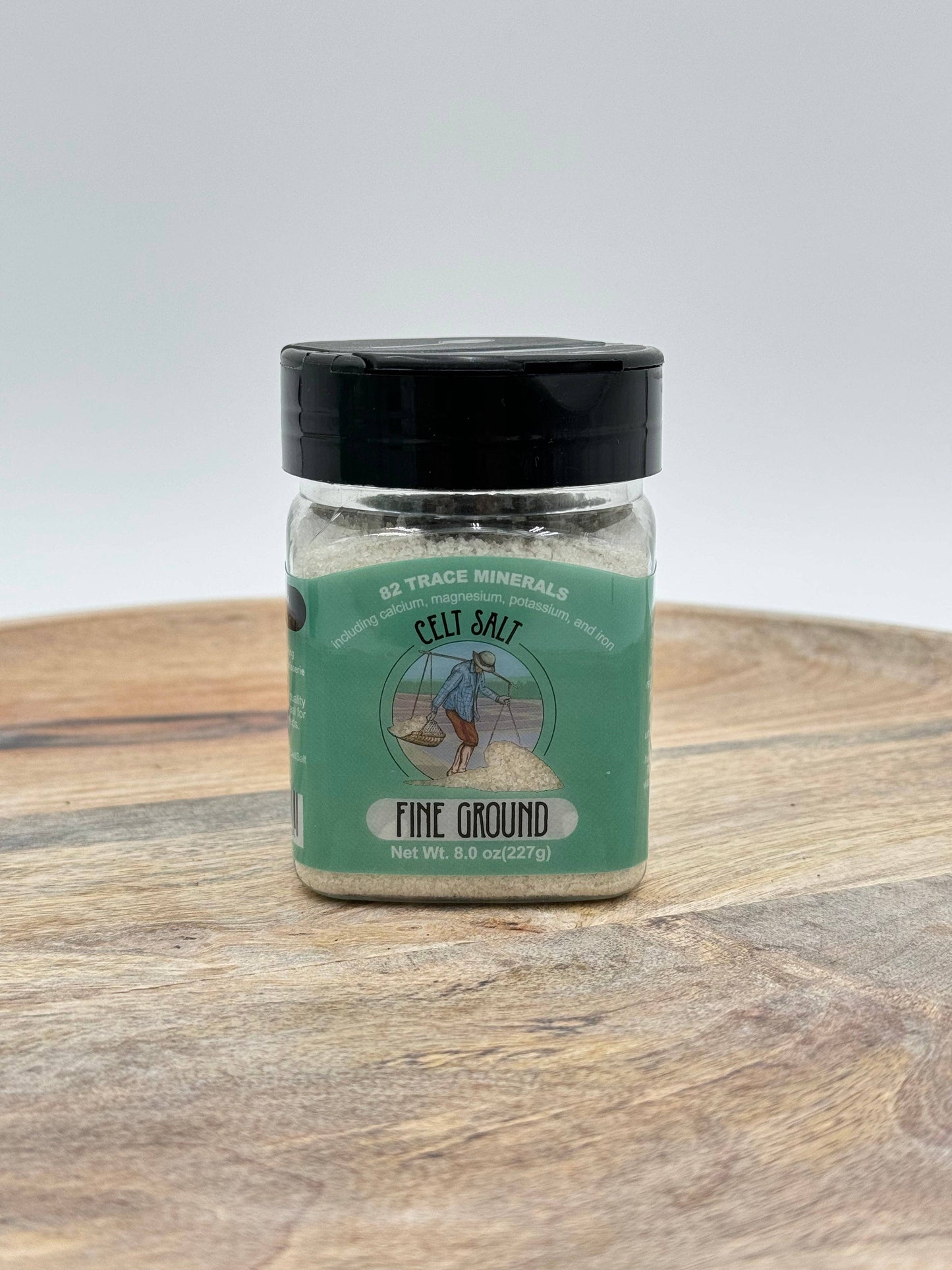 FGSHKR Celtic Sea Salt, 8 oz Shaker of Fine Ground Celt Salt- (1/2 lb)
