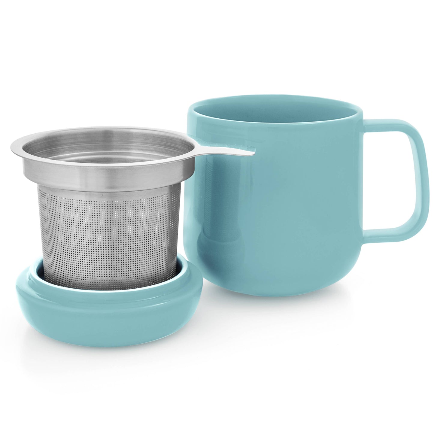 Sumo Porcelain Matte Finish Mug Cup With Infuser 15oz: Black