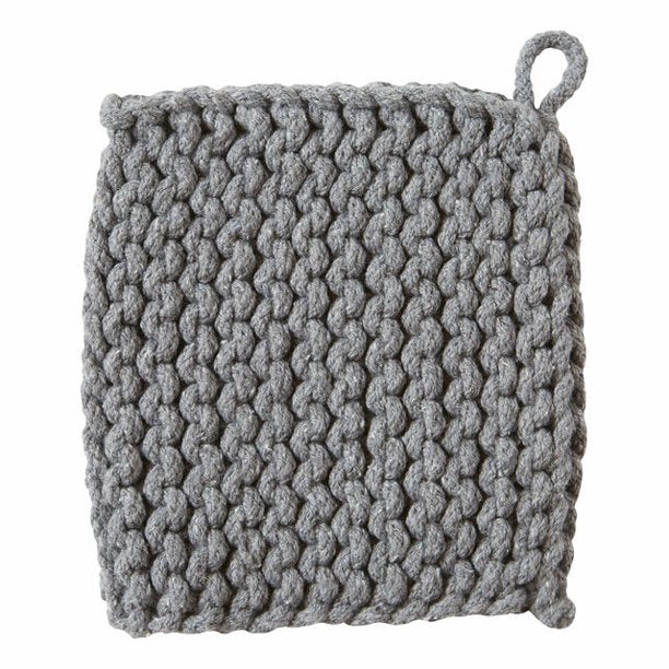 Crochet Potholder Trivet Gray