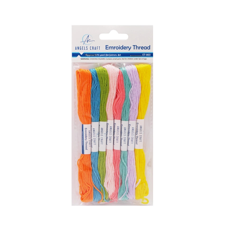 ET-003 Embroidery Thread, 8-ct Asstd  - Pastel Colors