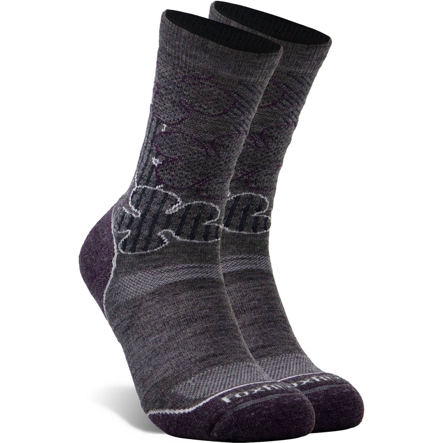 Hike Tanawha Medium Weight Crew: Grey Heather/Emerald / Medium
