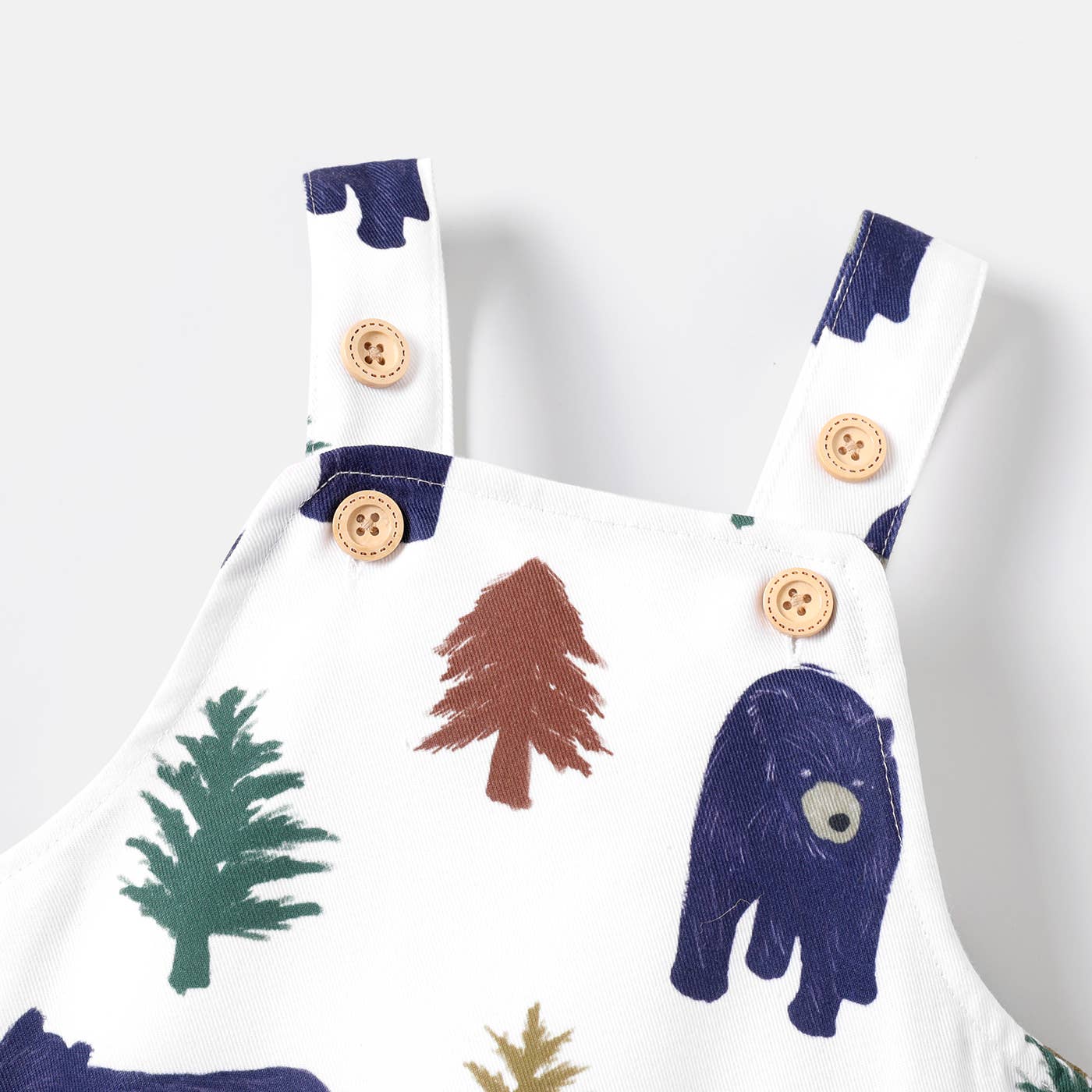 Baby Boy/Girl Allover Bear Print Overalls: Multi-color / 0-3 Months