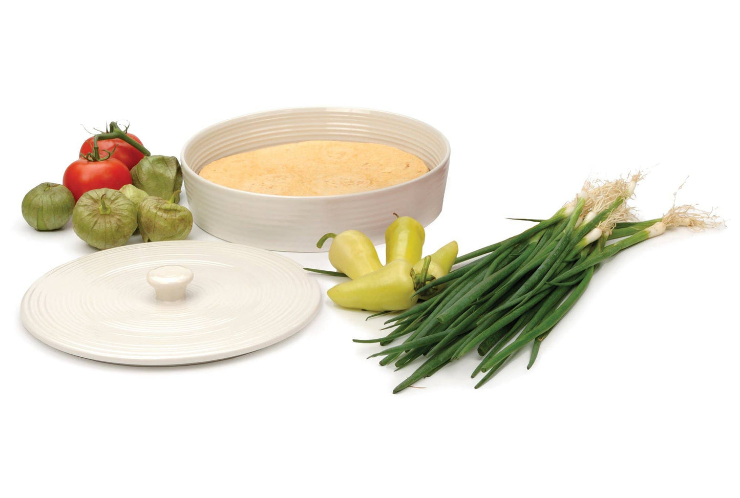Tortilla Warmer - 10In - Stoneware - White
