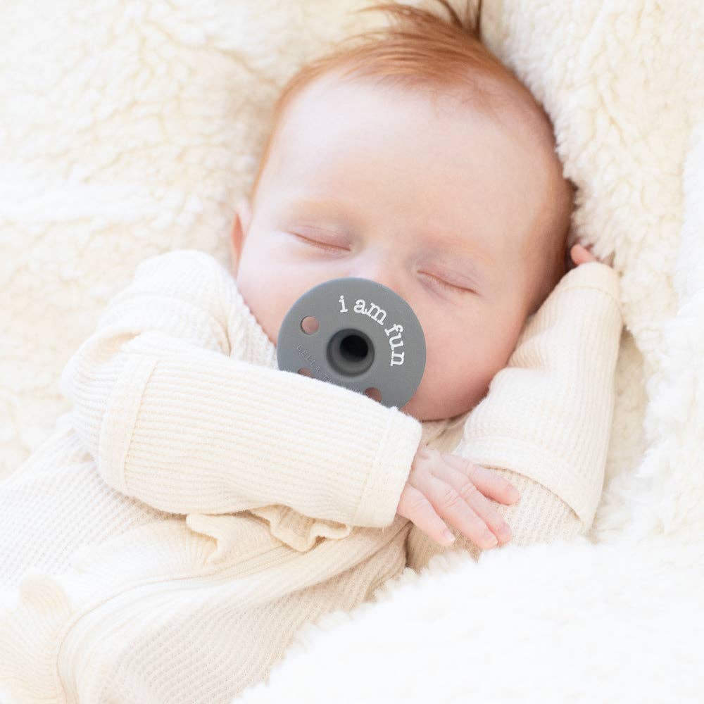 I am Fun Bubbi™ Pacifier: Grey