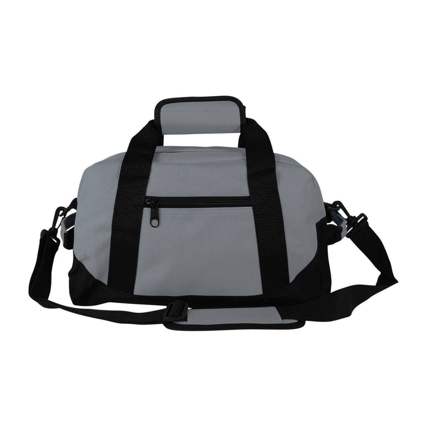 DALIX 14" Small Duffle Bag Two Toned Gym Travel Bag: Black