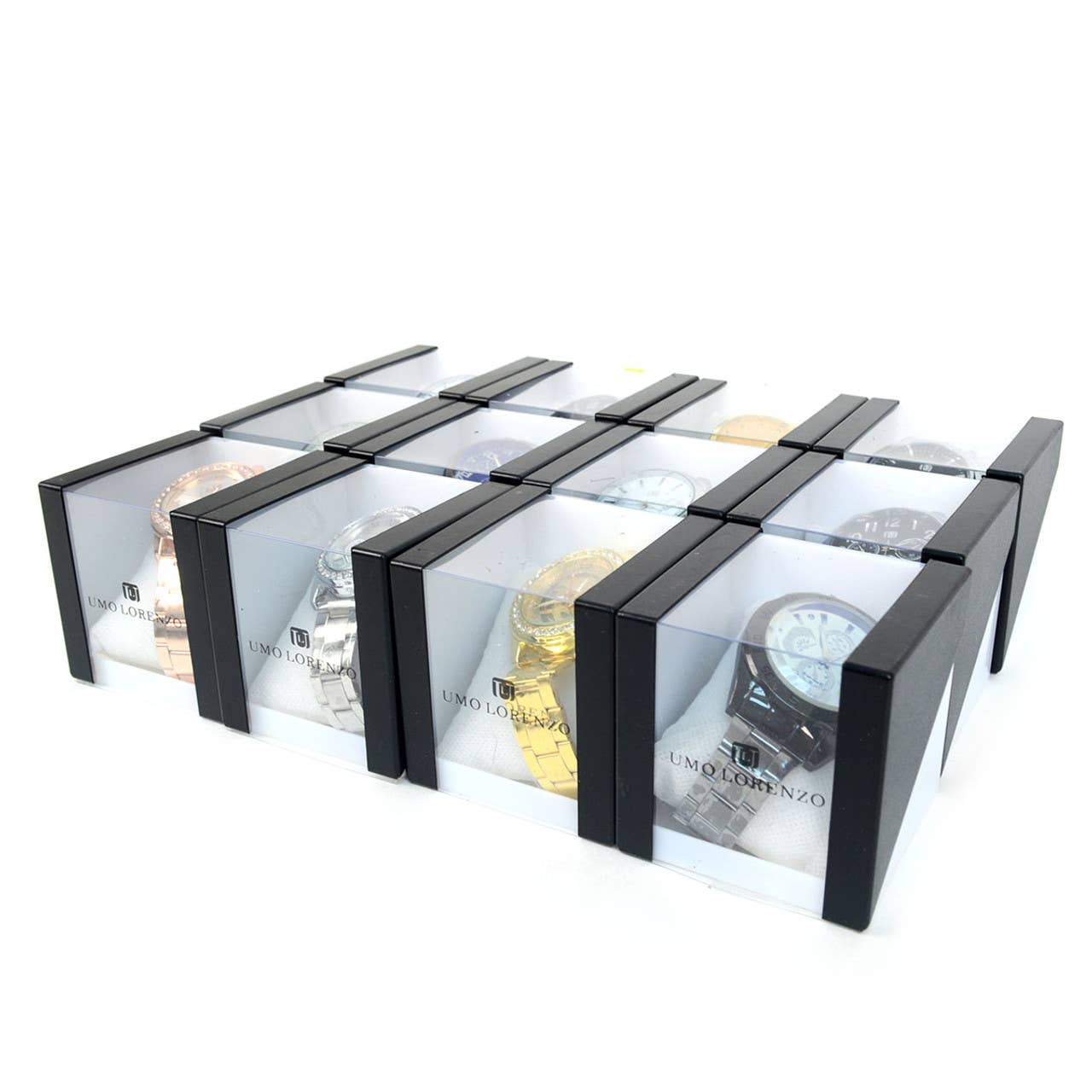 12pc Assorted Men's Dressy Boxed Watches