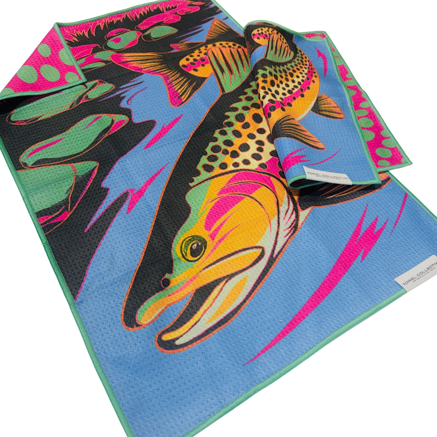 Ships 5/15 - River Rainbow | Waffle Weave Microfiber Towels Kitchen & Bath: Washcloth