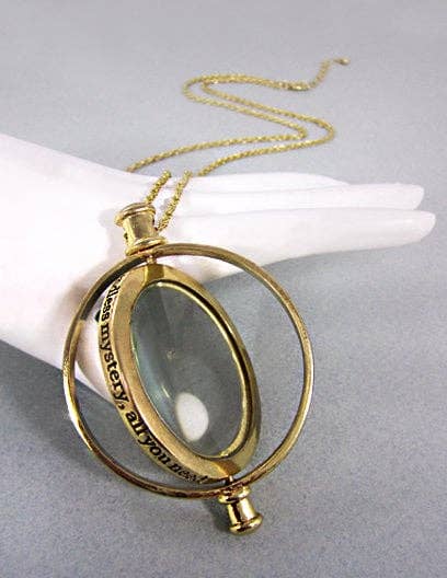 Inspiration Spinner 6Times Magnifier Magnifying GlassPendant: Antique Gold